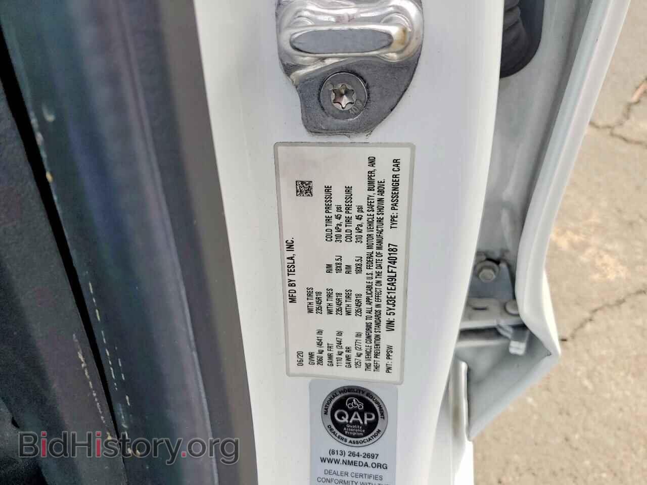 2020 TESLA MODEL 3 - VIN: 5YJ3E1EA9LF740187 - Фото 12