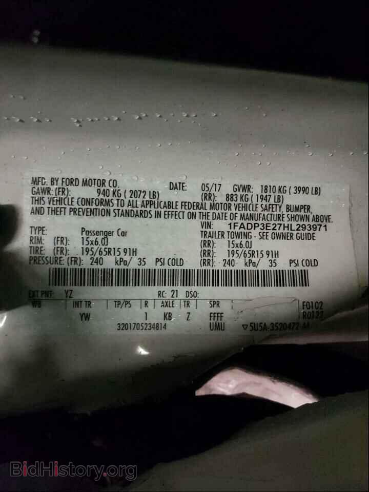 2017 FORD FOCUS - VIN: 1FADP3E27HL293971 - Фото 10