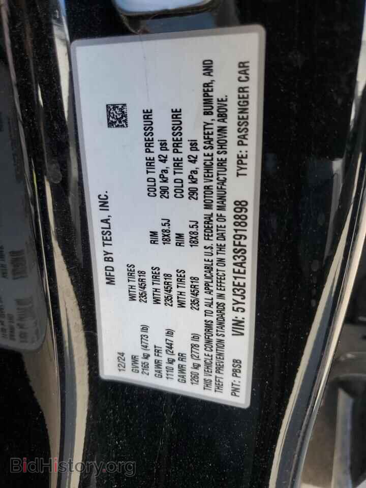 2025 TESLA MODEL 3 - VIN: 5YJ3E1EA3SF918898 - Photo 12