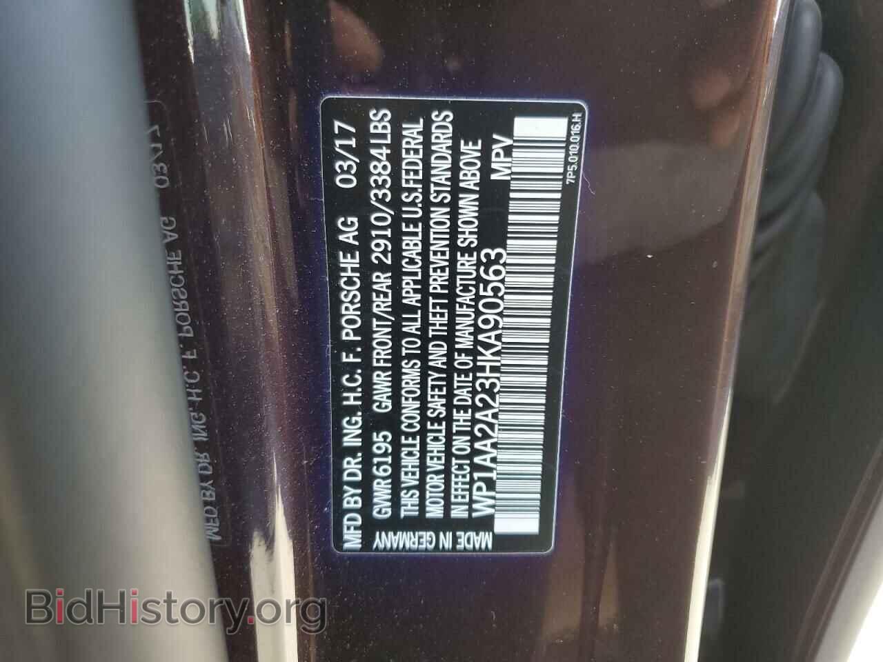2017 PORSCHE CAYENNE - VIN: WP1AA2A23HKA90563 - Фото 10