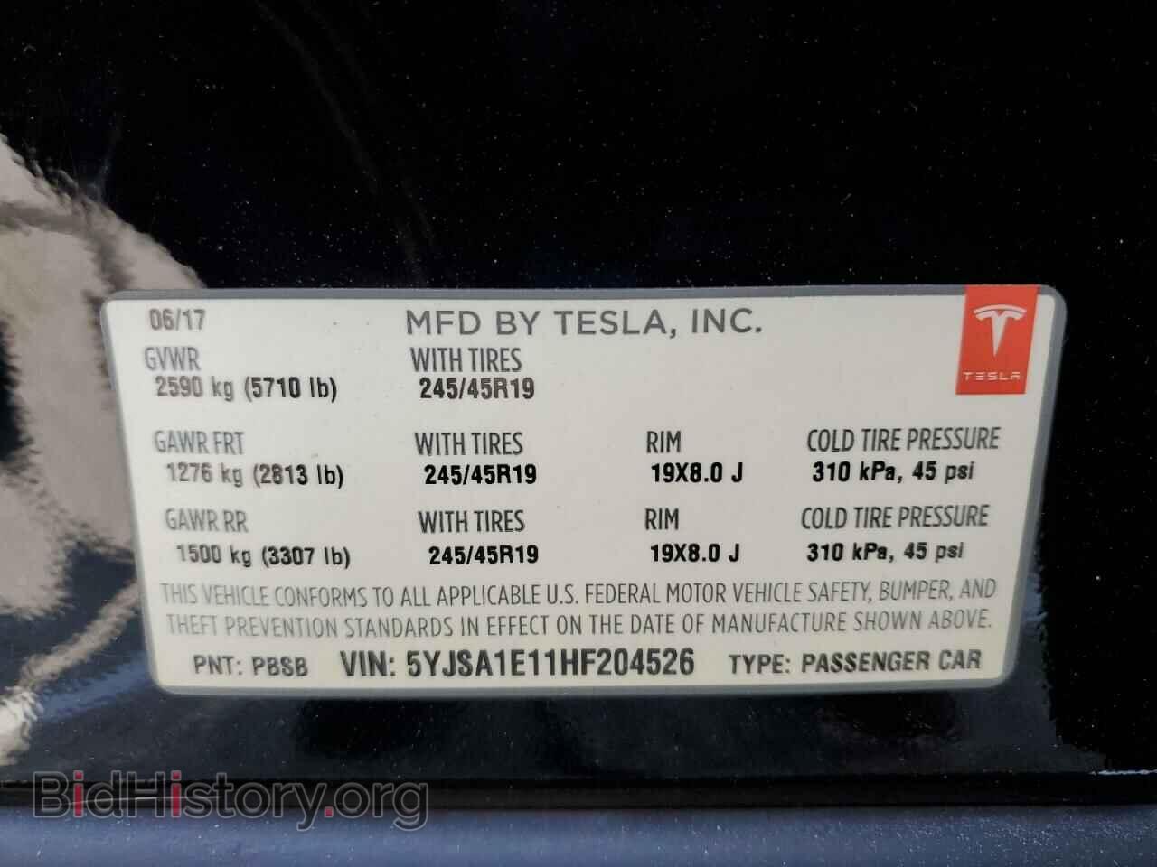 2017 TESLA MODEL S - VIN: 5YJSA1E11HF204526 - Photo 12
