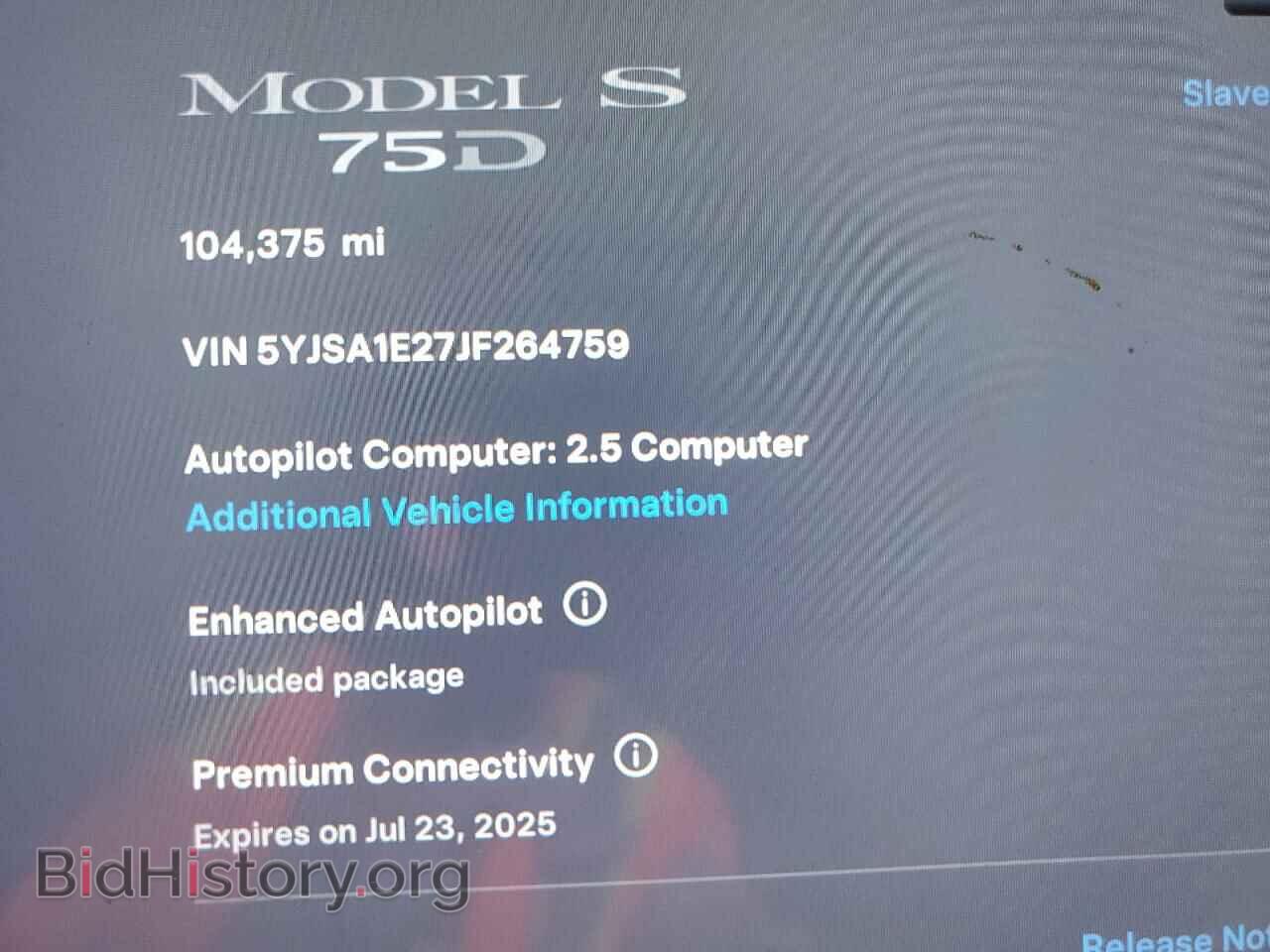 2018 TESLA MODEL S - VIN: 5YJSA1E27JF264759 - Photo 9