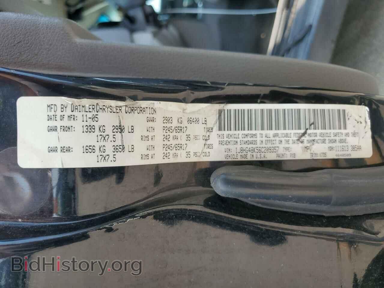 2006 JEEP COMMANDER - VIN: 1J8HG48K56C209357 - Фото 14