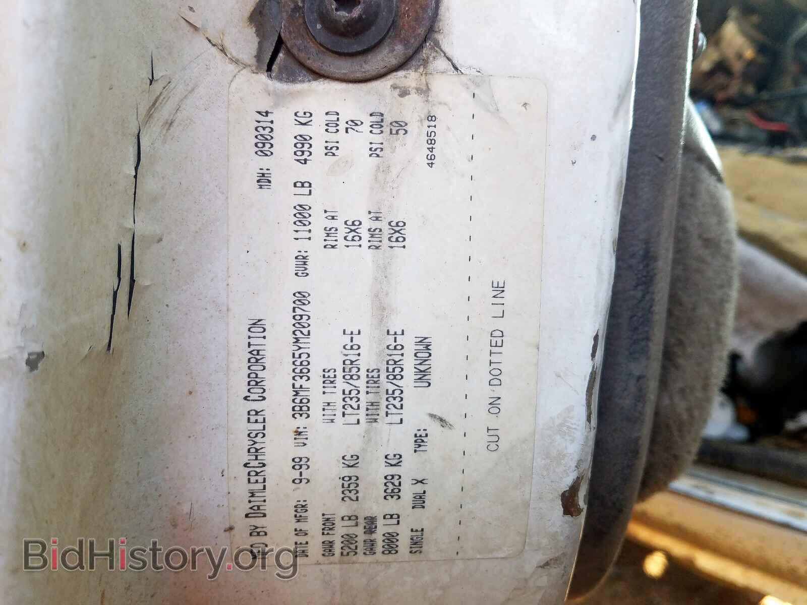 2000 DODGE RAM 3500 - VIN: 3B6MF3665YM209700 - Photo 10