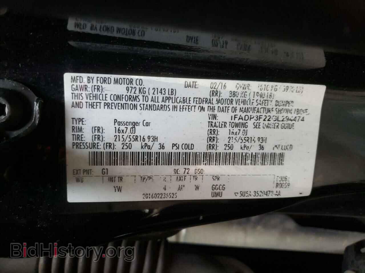 2016 FORD FOCUS - VIN: 1FADP3F22GL294474 - Photo 10