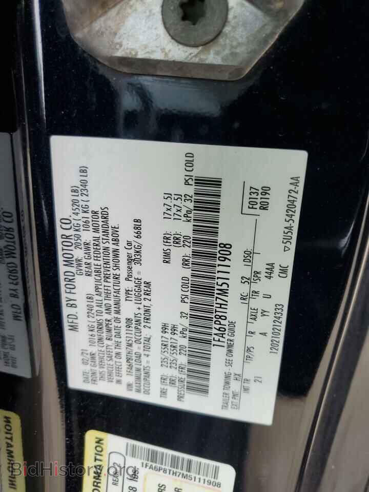 2021 FORD ALL Models - VIN: 1FA6P8TH7M5111908 - Photo 12