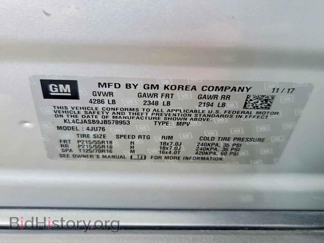 2018 BUICK ENCORE - VIN: KL4CJASB9JB578953 - Photo 13