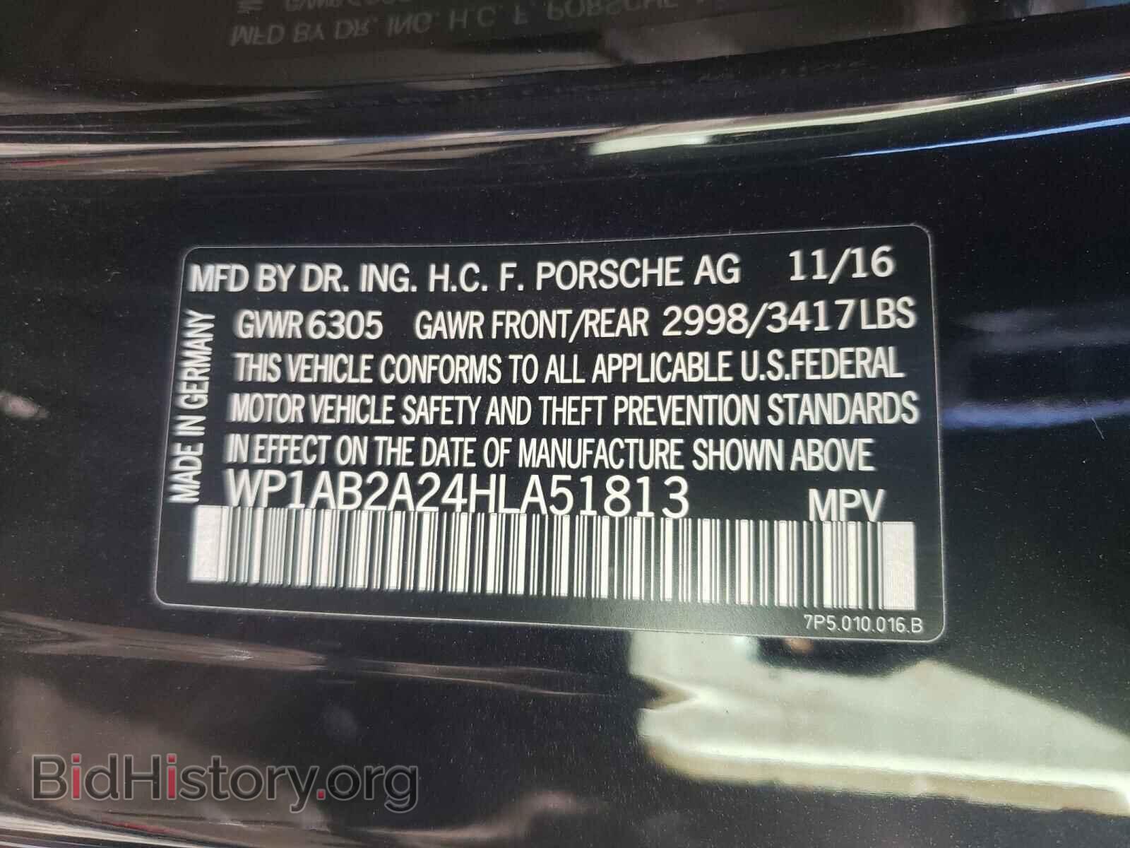 2017 PORSCHE CAYENNE - VIN: WP1AB2A24HLA51813 - Фото 10