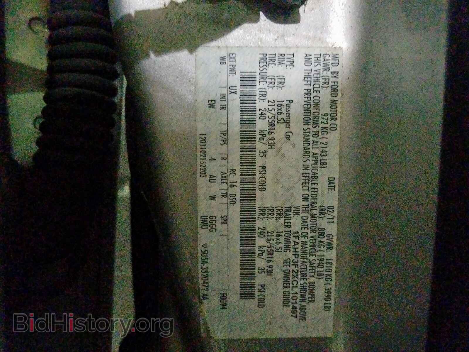 2012 FORD FOCUS - VIN: 1FAHP3F2XCL101497 - Photo 10