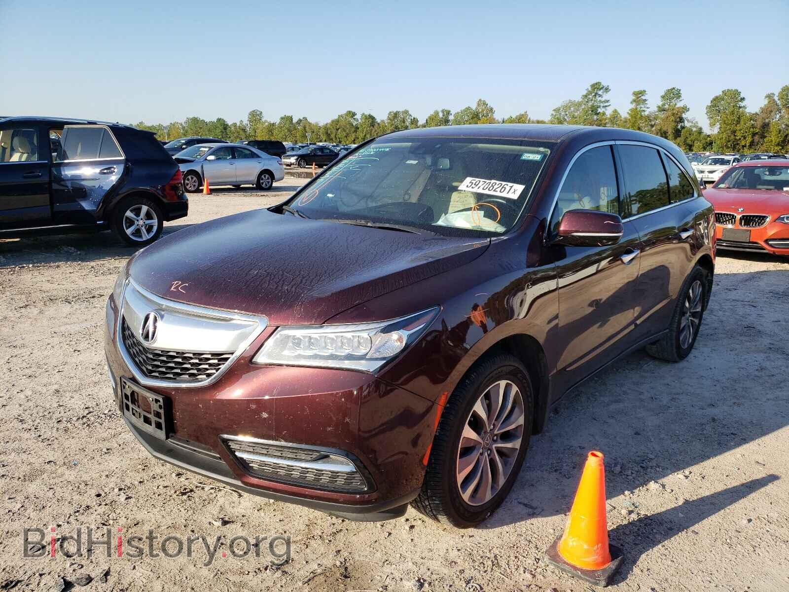 2014 ACURA MDX - VIN: 5FRYD3H46EB001614 - Фото 2