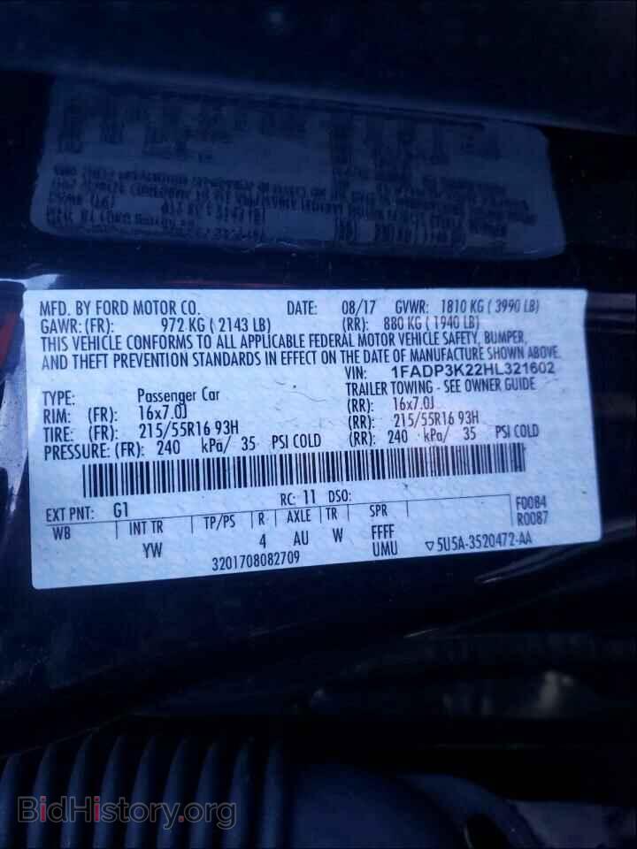 2017 FORD FOCUS - VIN: 1FADP3K22HL321602 - Photo 10