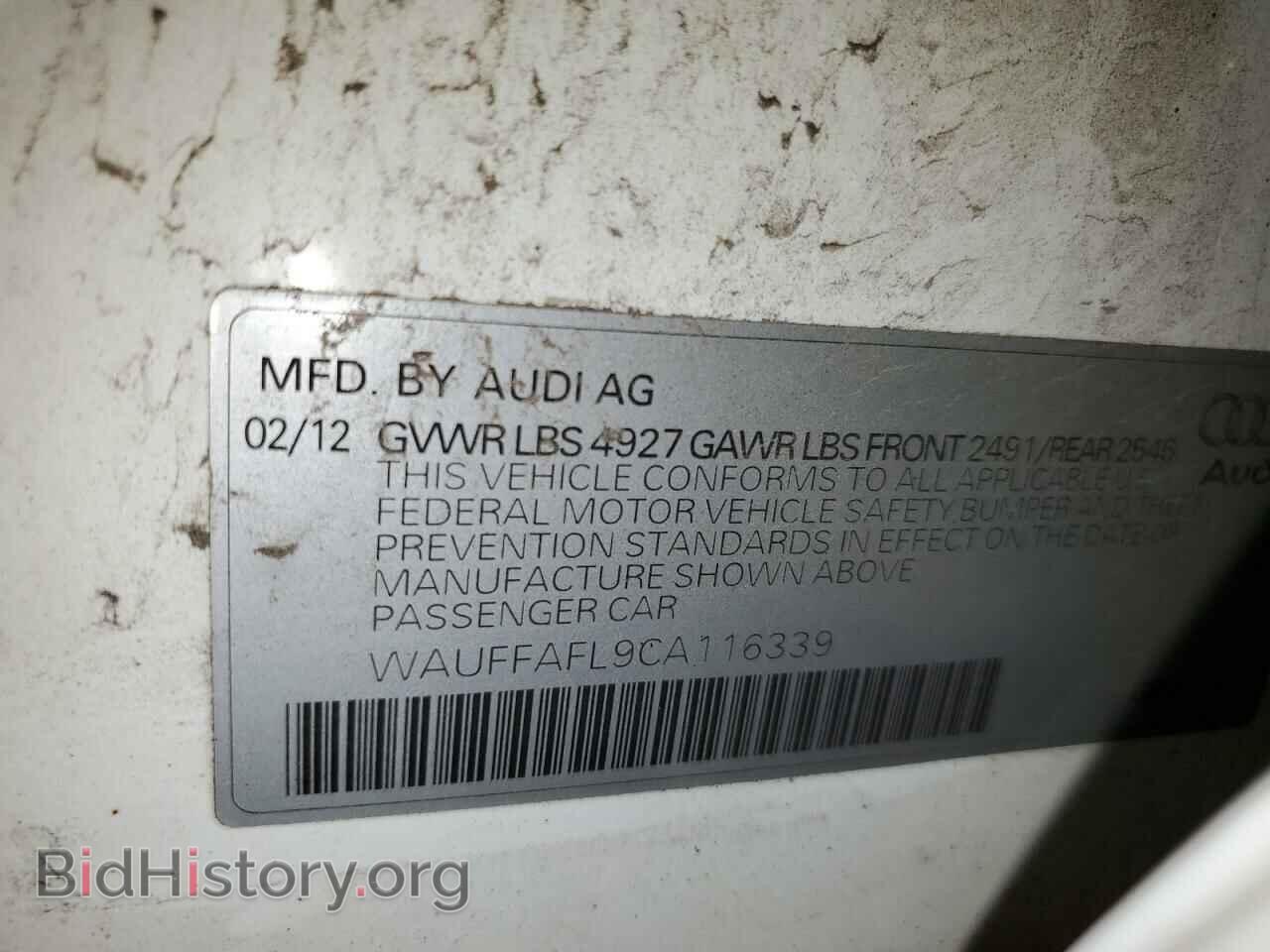 2012 AUDI A4 - VIN: WAUFFAFL9CA116339 - Photo 12