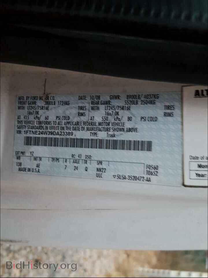 2009 FORD ECONOLINE - VIN: 1FTNE24W39DA23389 - Photo 10