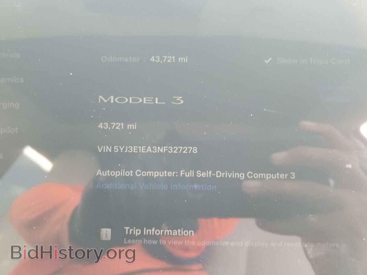 2022 TESLA MODEL 3 - VIN: 5YJ3E1EA3NF327278 - Фото 9