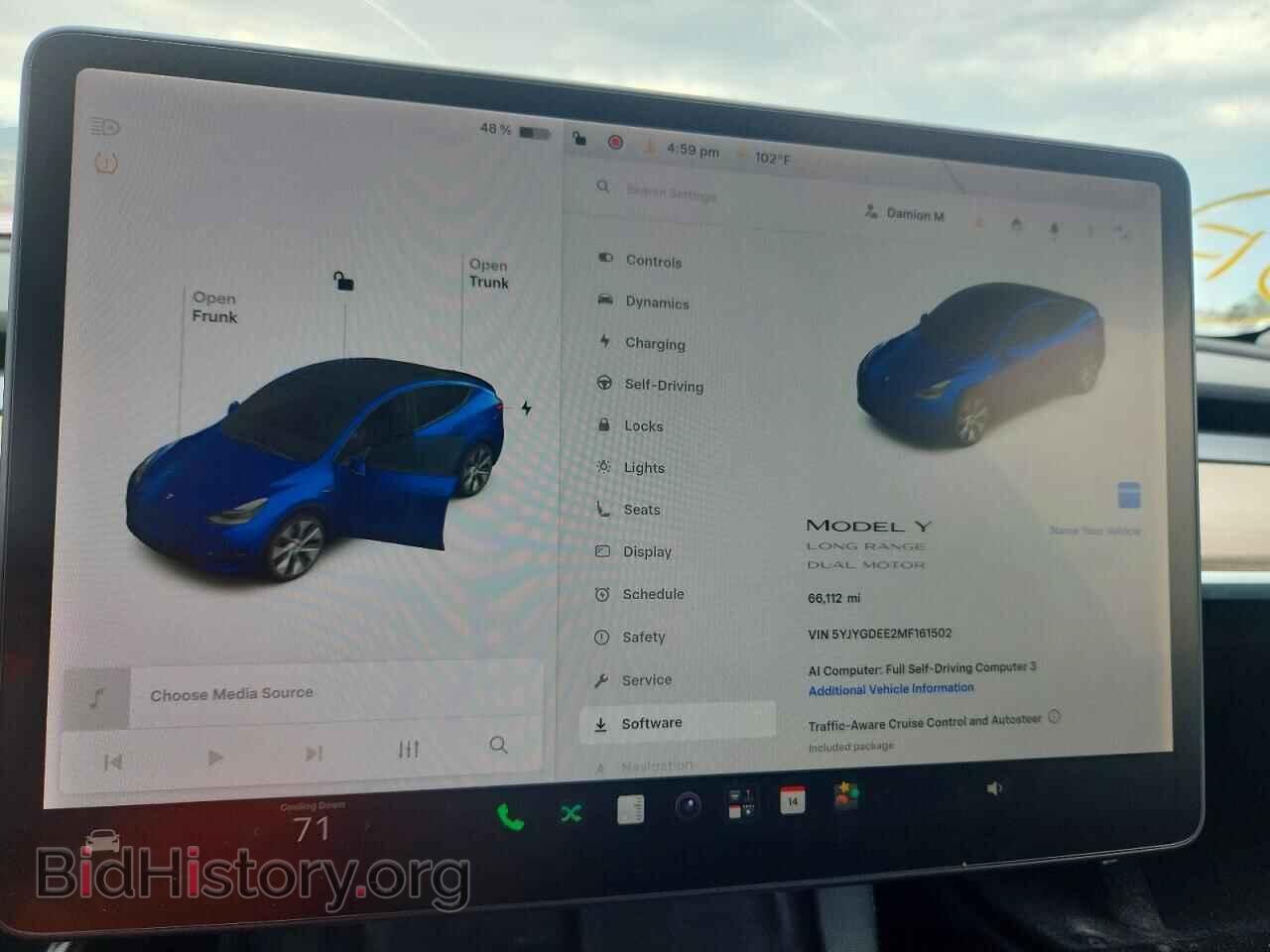 2021 TESLA MODEL Y - VIN: 5YJYGDEE2MF161502 - Фото 9