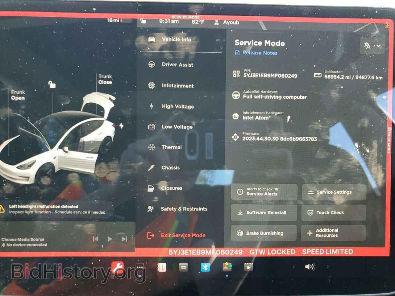 2021 TESLA MODEL 3 - VIN: 5YJ3E1EB9MF060249 - Photo 9