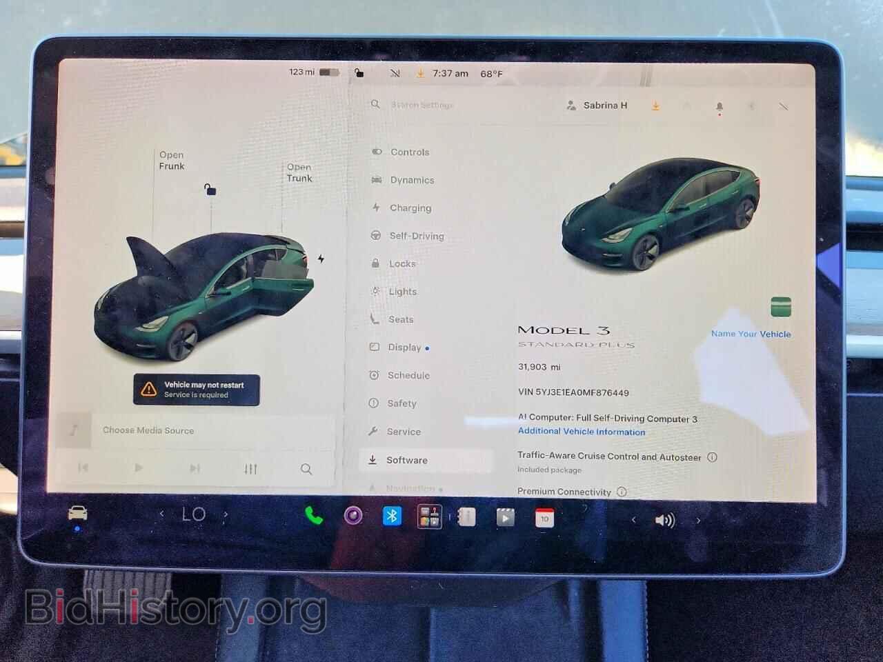 2021 TESLA MODEL 3 - VIN: 5YJ3E1EA0MF876449 - Фото 9