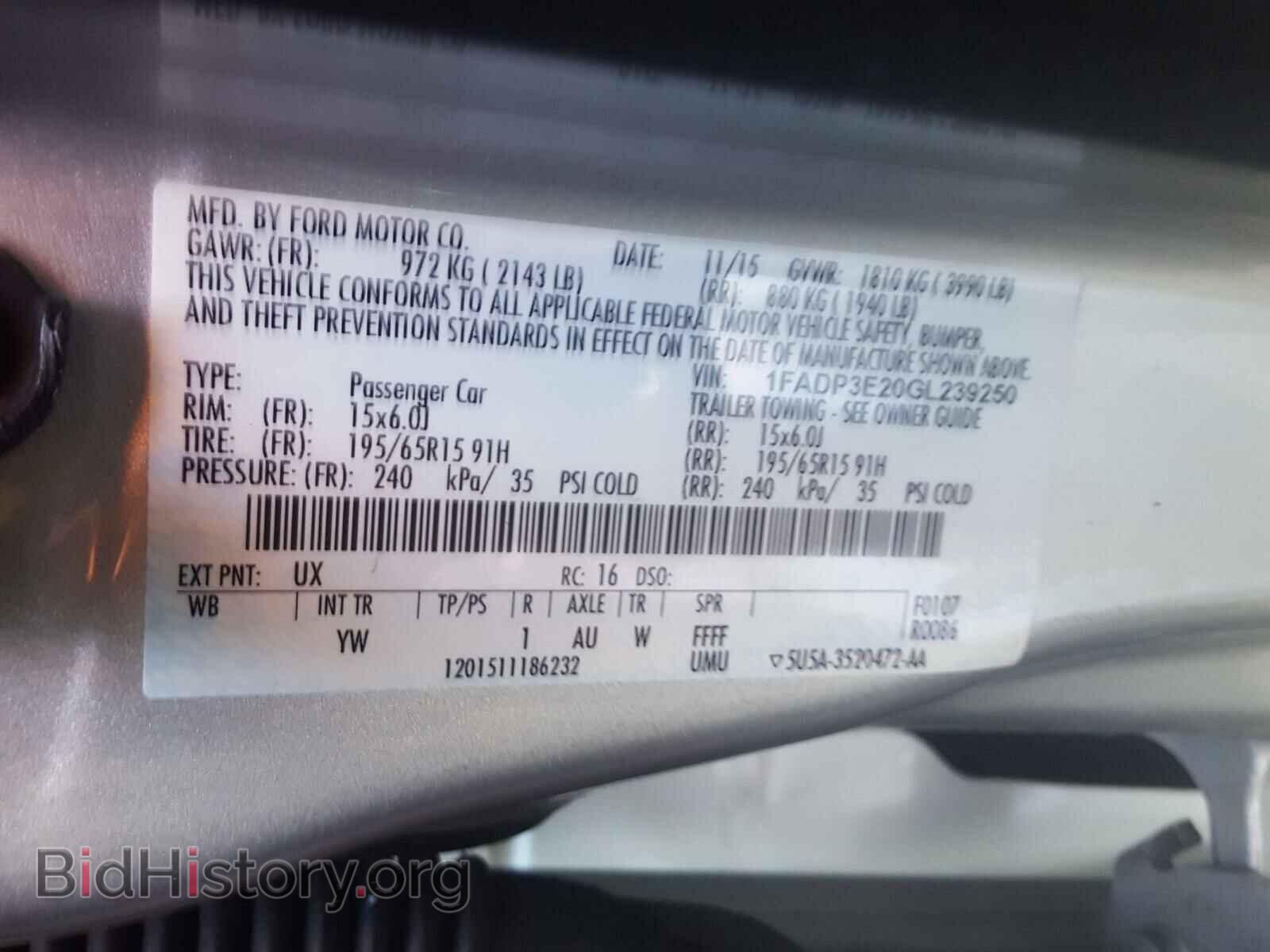 2016 FORD FOCUS - VIN: 1FADP3E20GL239250 - Photo 10