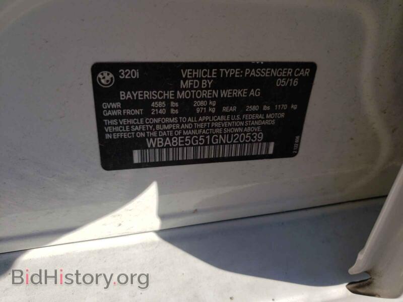 2016 BMW 3 SERIES (VIN WBA8E5G51GNU20539) — photo 10 of 10