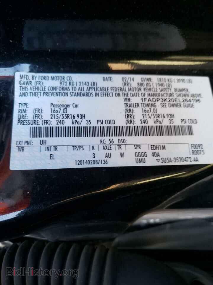 2014 FORD FOCUS - VIN: 1FADP3K20EL264196 - Photo 10