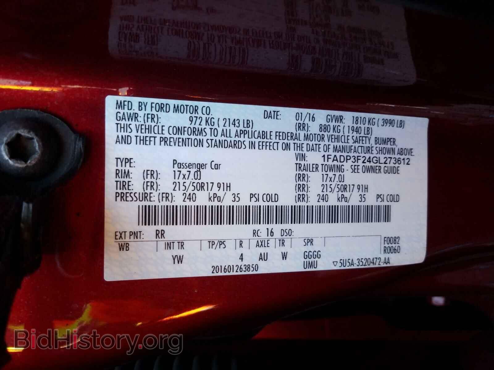 2016 FORD FOCUS - VIN: 1FADP3F24GL273612 - Photo 10