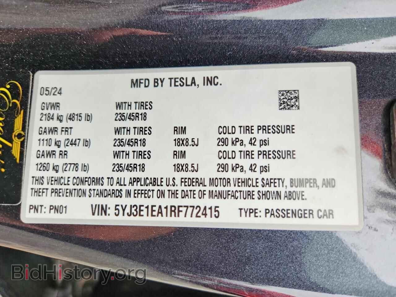 2024 TESLA MODEL 3 - VIN: 5YJ3E1EA1RF772415 - Photo 12