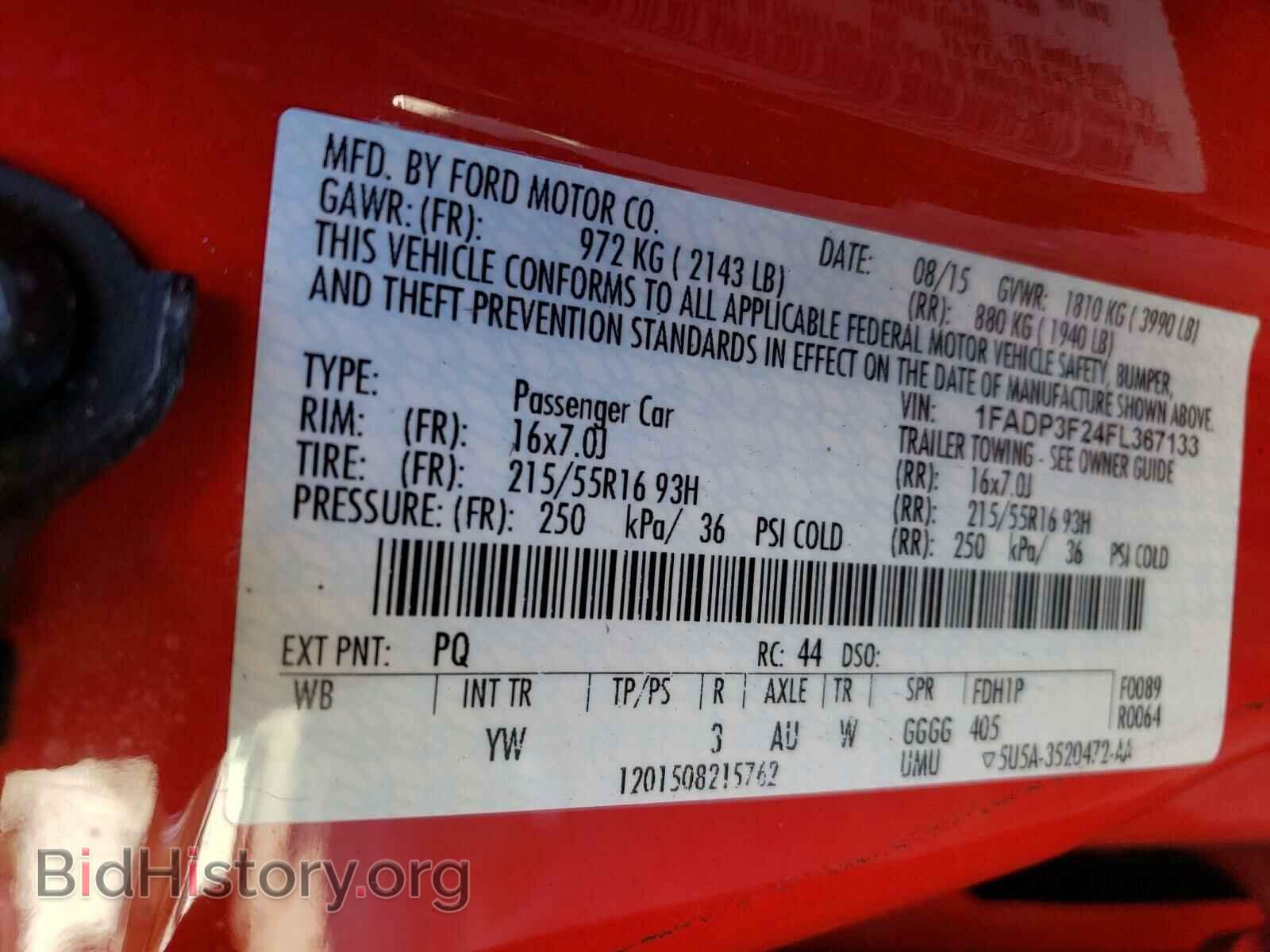 2015 FORD FOCUS - VIN: 1FADP3F24FL367133 - Photo 10
