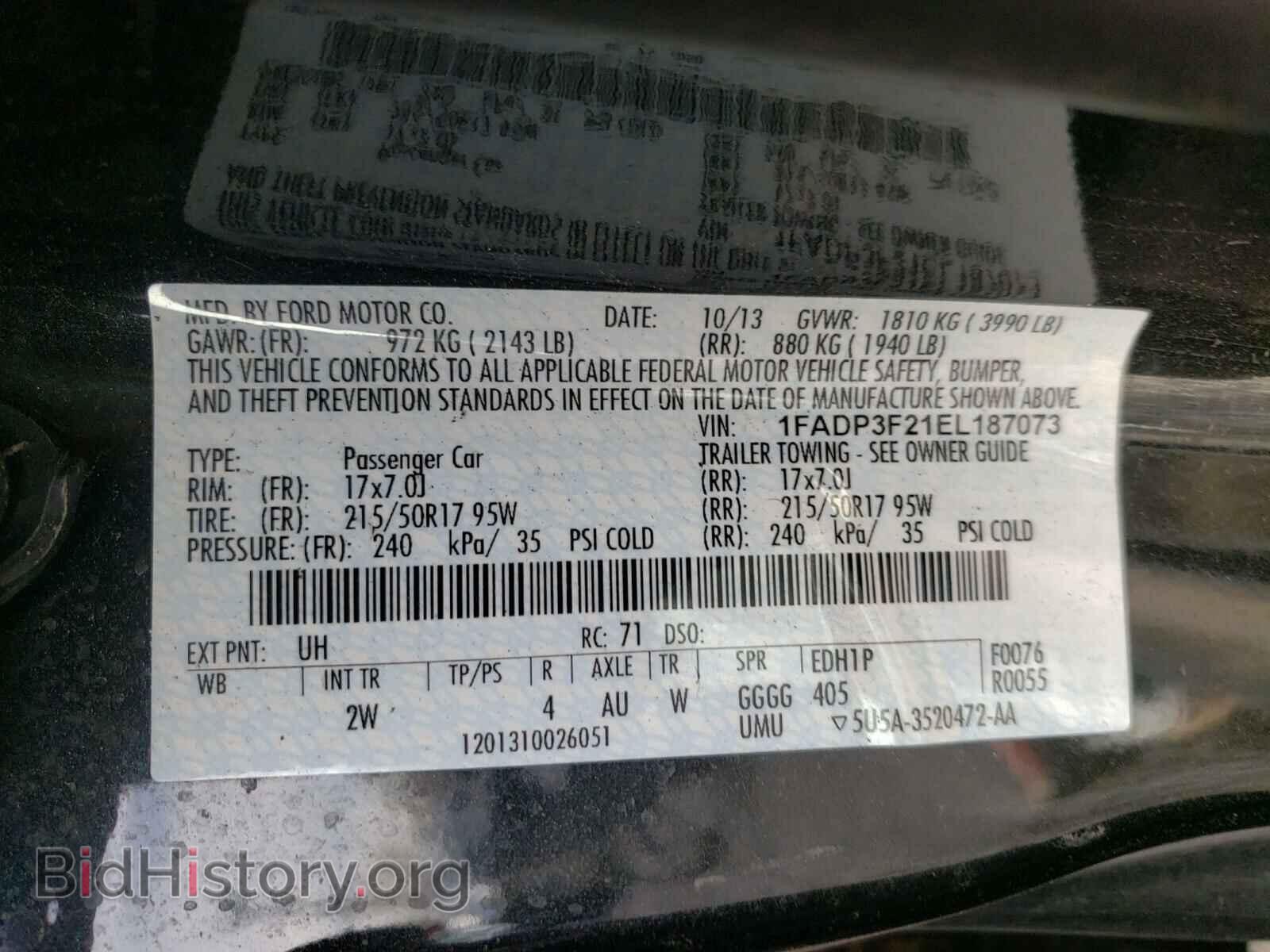 2014 FORD FOCUS - VIN: 1FADP3F21EL187073 - Photo 10