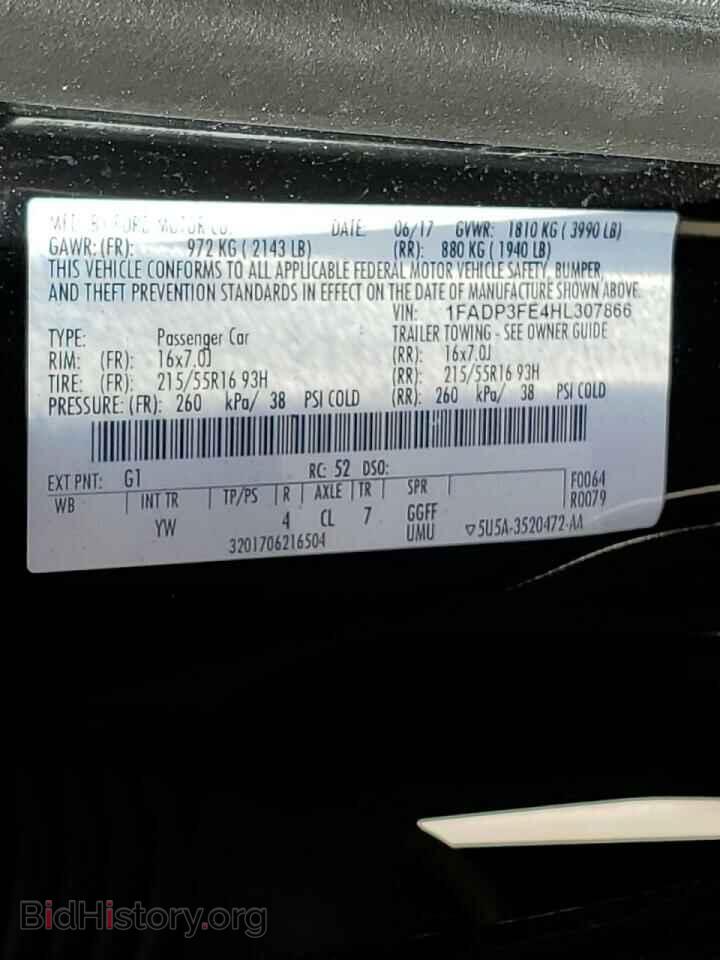 2017 FORD FOCUS - VIN: 1FADP3FE4HL307866 - Фото 10
