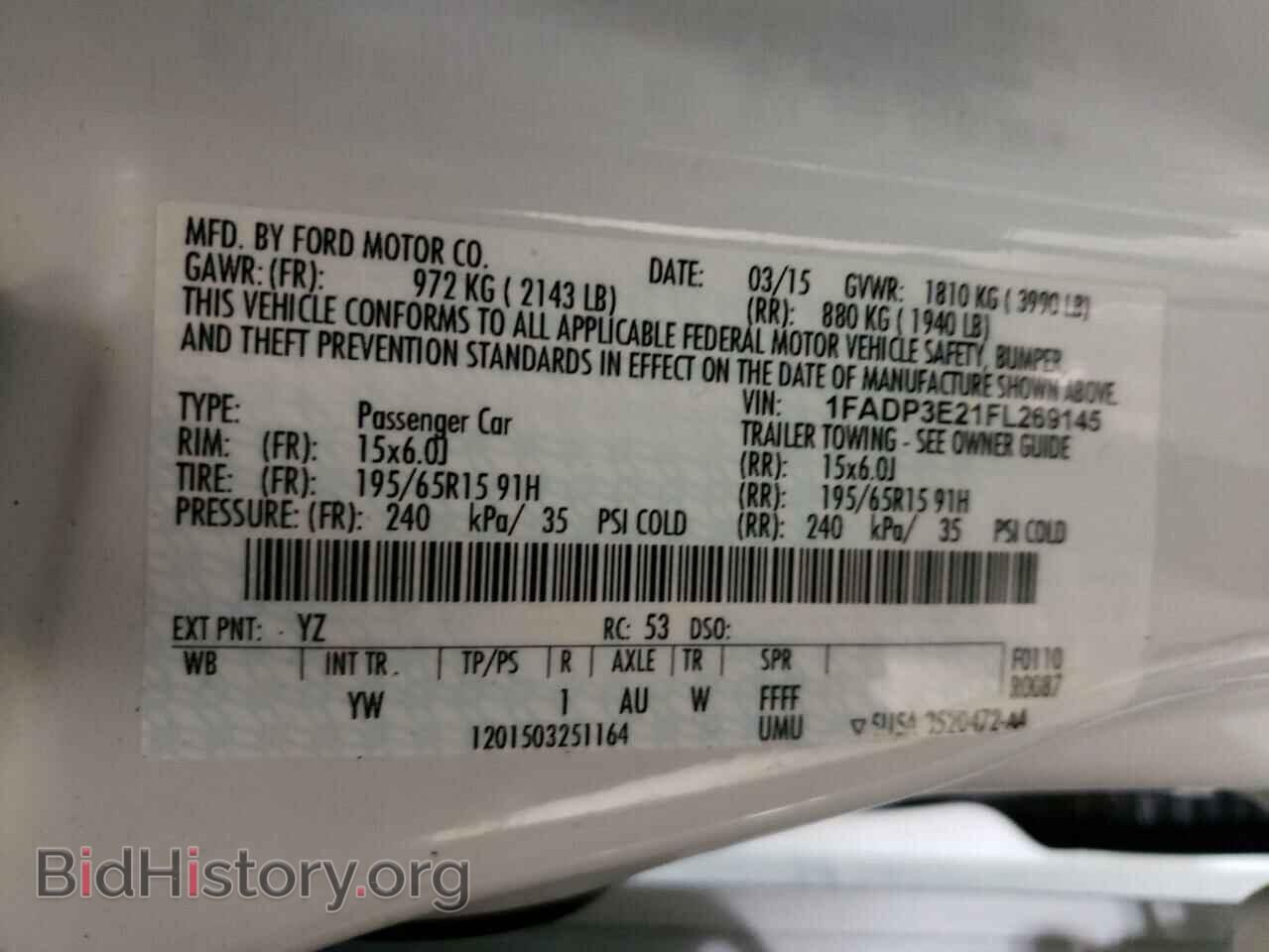 2015 FORD FOCUS - VIN: 1FADP3E21FL269145 - Photo 10