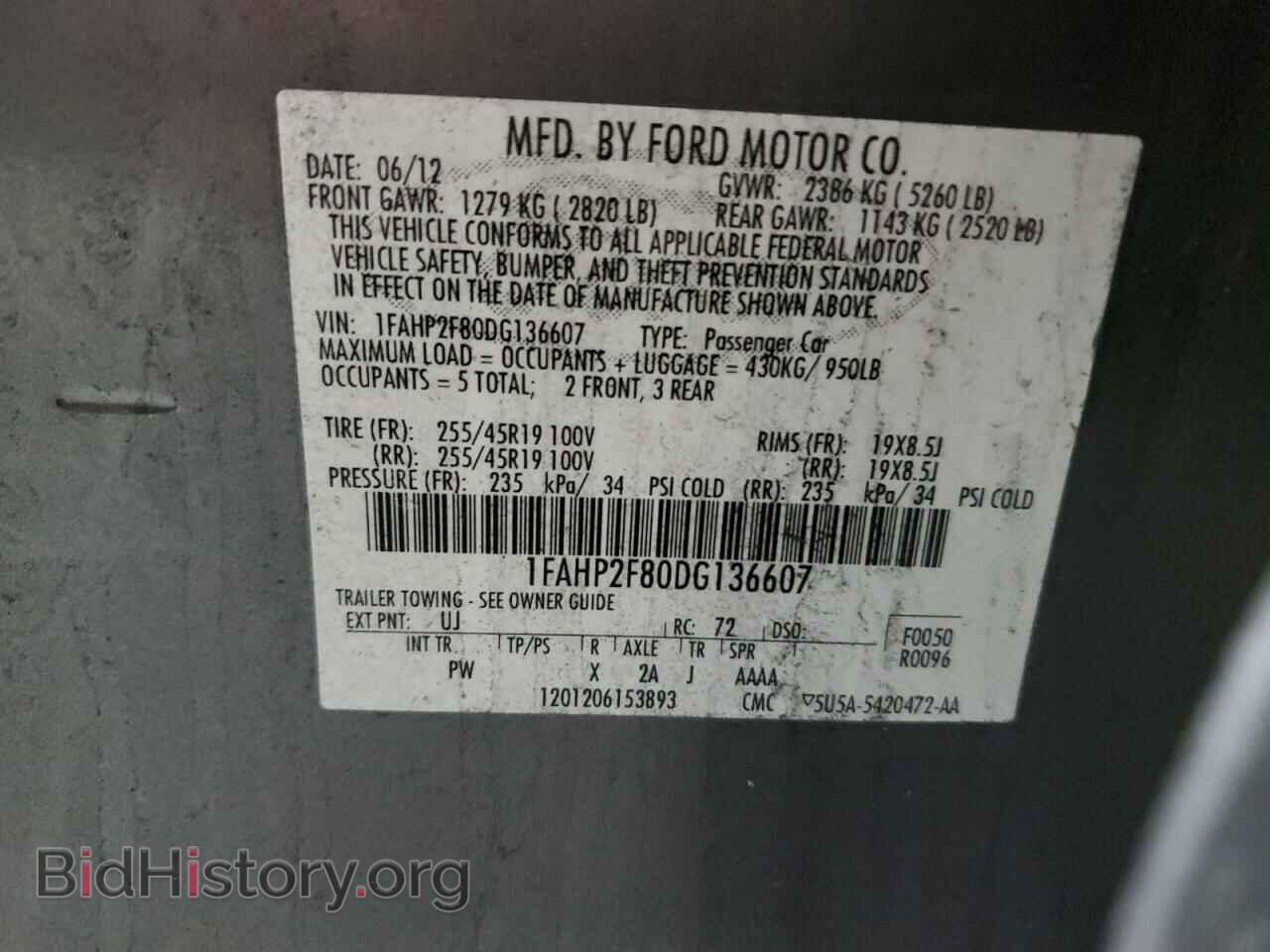 2013 FORD TAURUS - VIN: 1FAHP2F80DG136607 - Photo 12