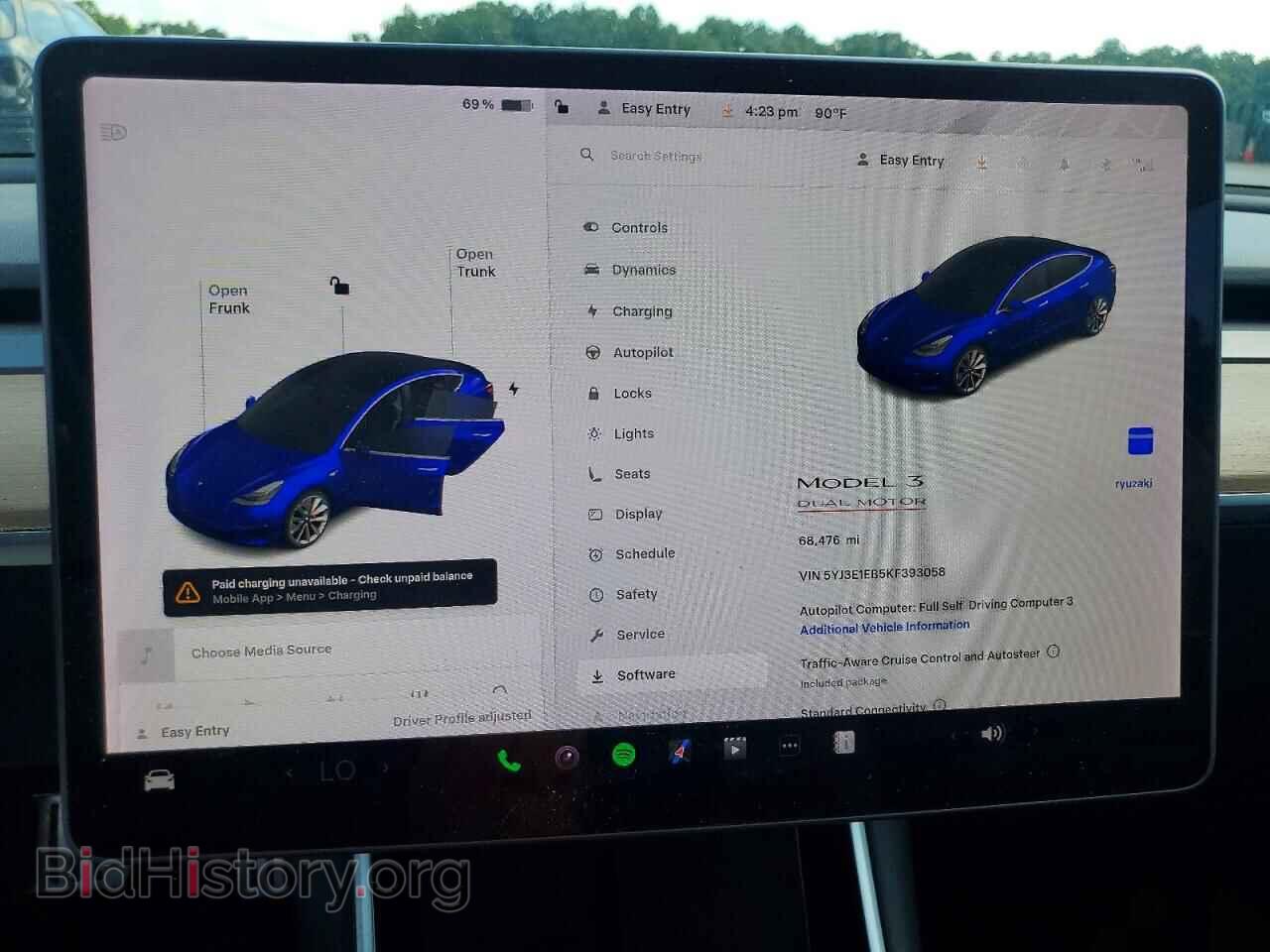2019 TESLA MODEL 3 - VIN: 5YJ3E1EB5KF393058 - Фото 9