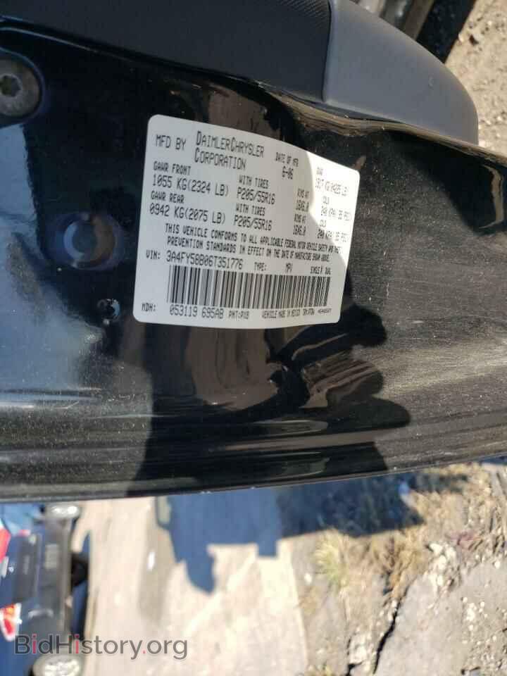 2006 CHRYSLER PT CRUISER - VIN: 3A4FY58B06T351776 - Фото 10