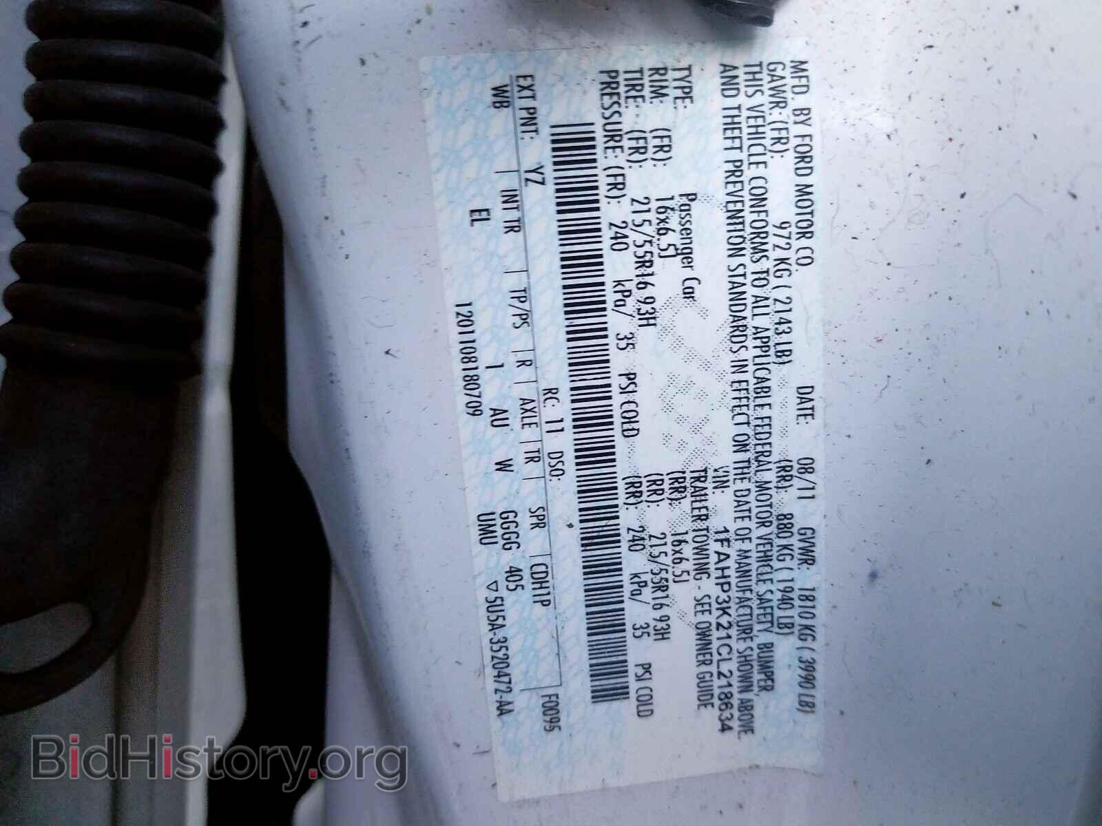 2012 FORD FOCUS SE - VIN: 1FAHP3K21CL218634 - Фото 10