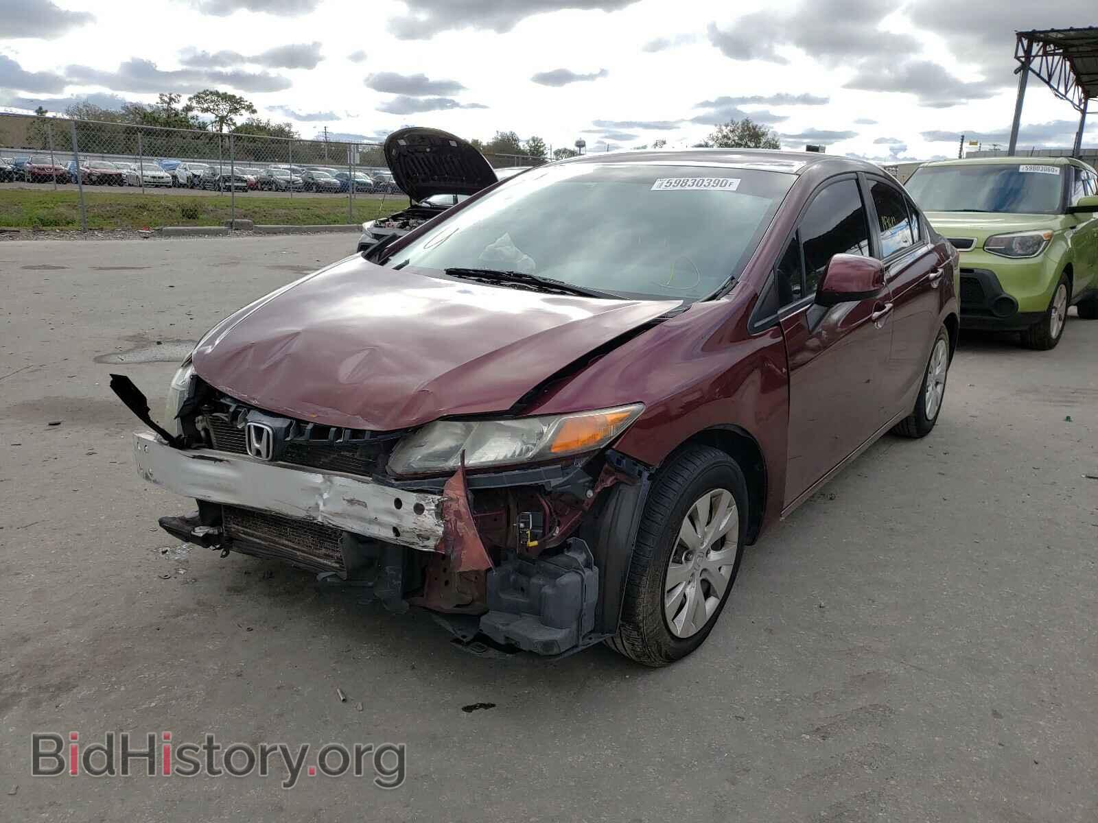 2012 HONDA CIVIC - VIN: 2HGFB2F56CH575207 - Фото 2