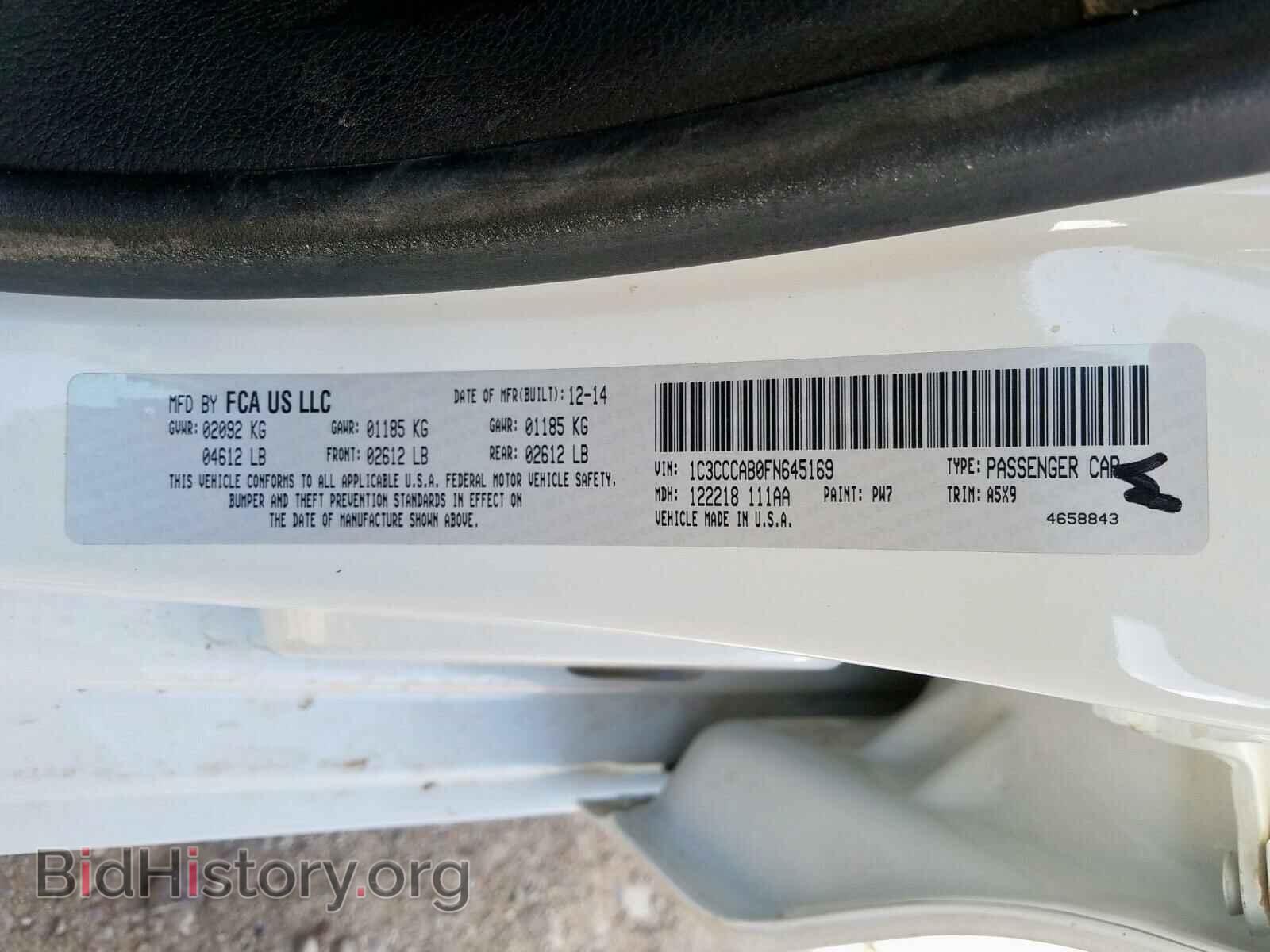 2015 CHRYSLER 200 - VIN: 1C3CCCAB0FN645169 - Photo 10