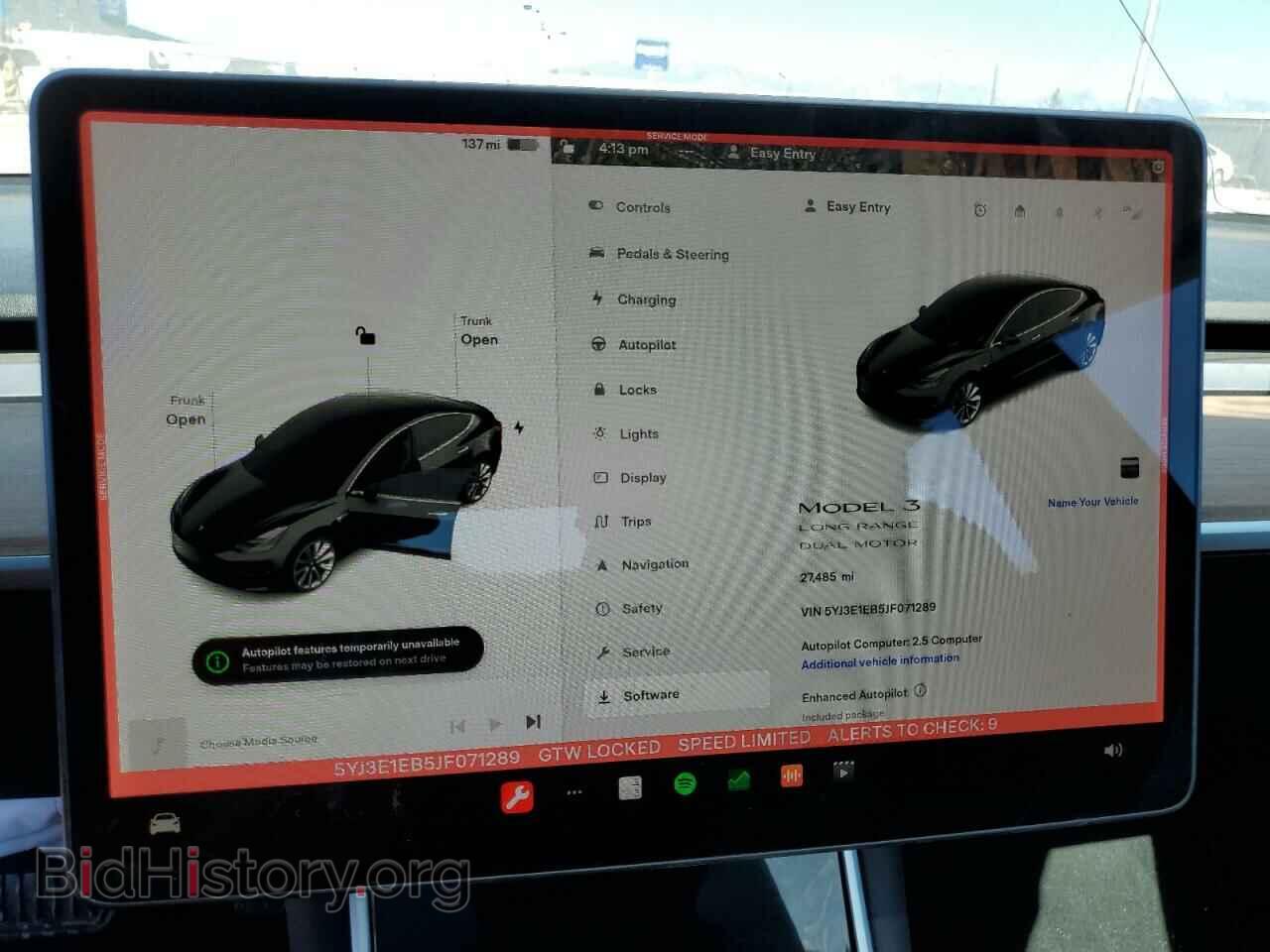 2018 TESLA MODEL 3 - VIN: 5YJ3E1EB5JF071289 - Фото 9