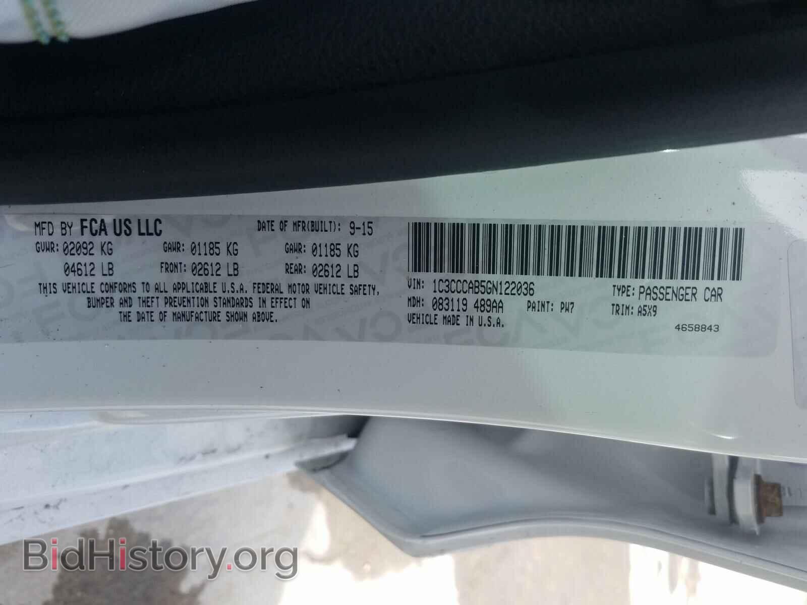 2016 CHRYSLER 200 - VIN: 1C3CCCAB5GN122036 - Фото 10