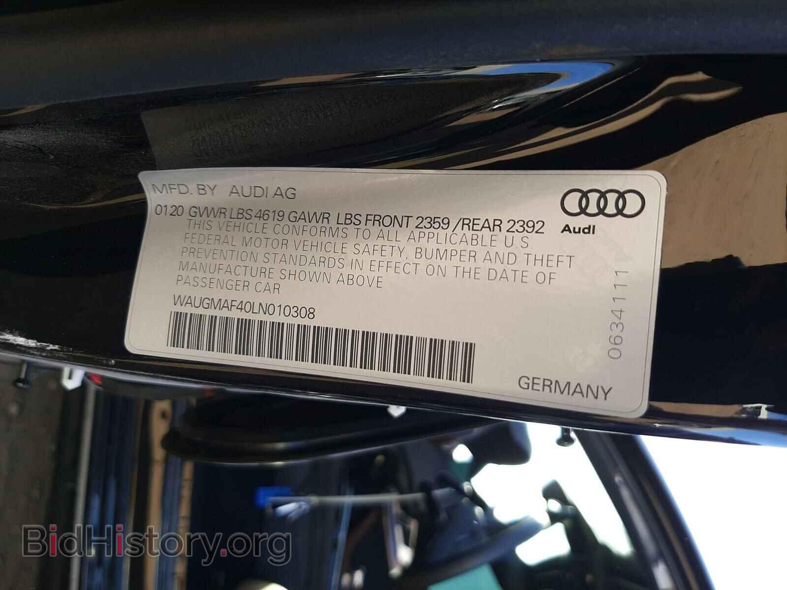2020 AUDI A4 - VIN: WAUGMAF40LN010308 - Фото 10