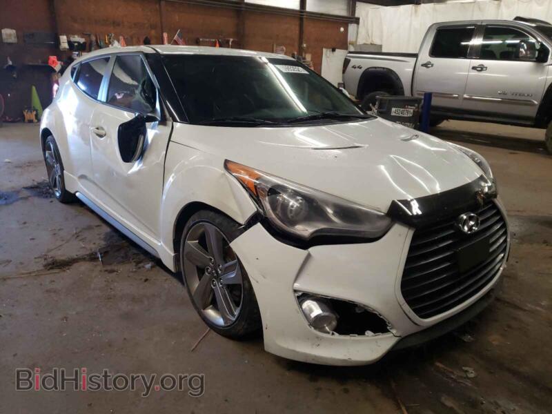 2013 Hyundai VELOSTER Veloster T (VIN KMHTC6AE2DU144192) — photo 1 of 10, Copart, damage: front end