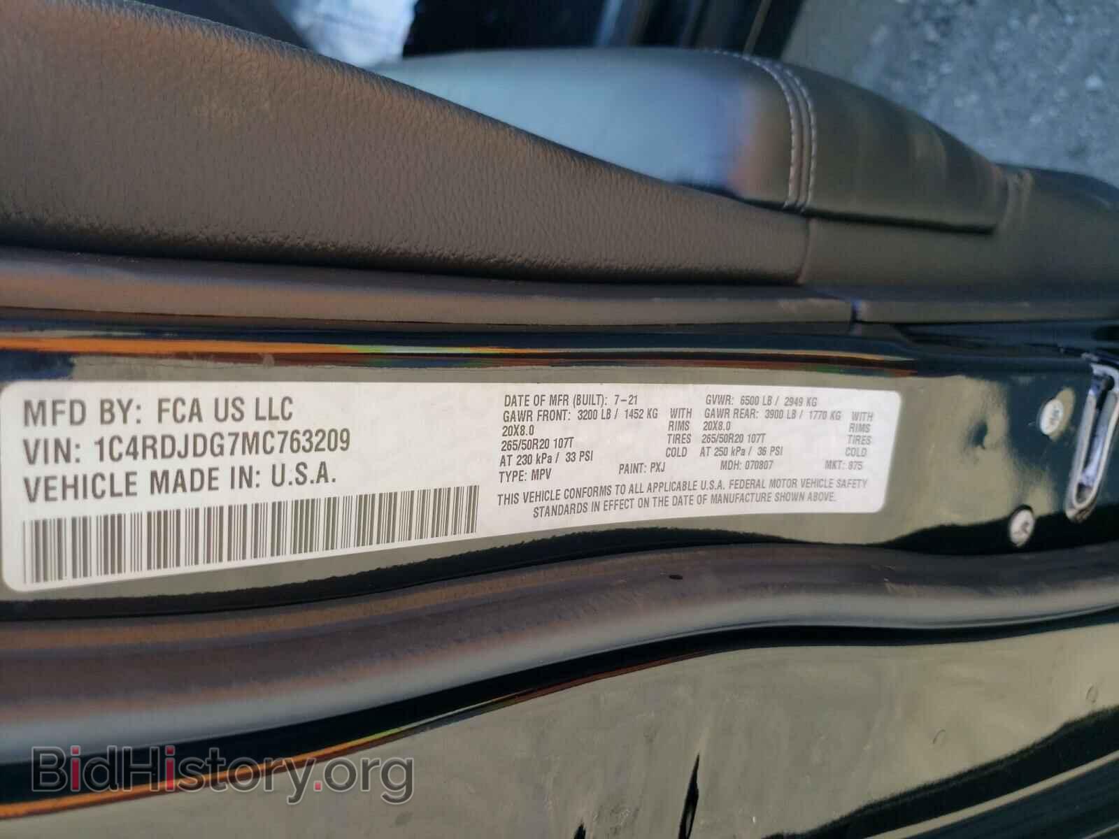 2021 DODGE DURANGO - VIN: 1C4RDJDG7MC763209 - Photo 10