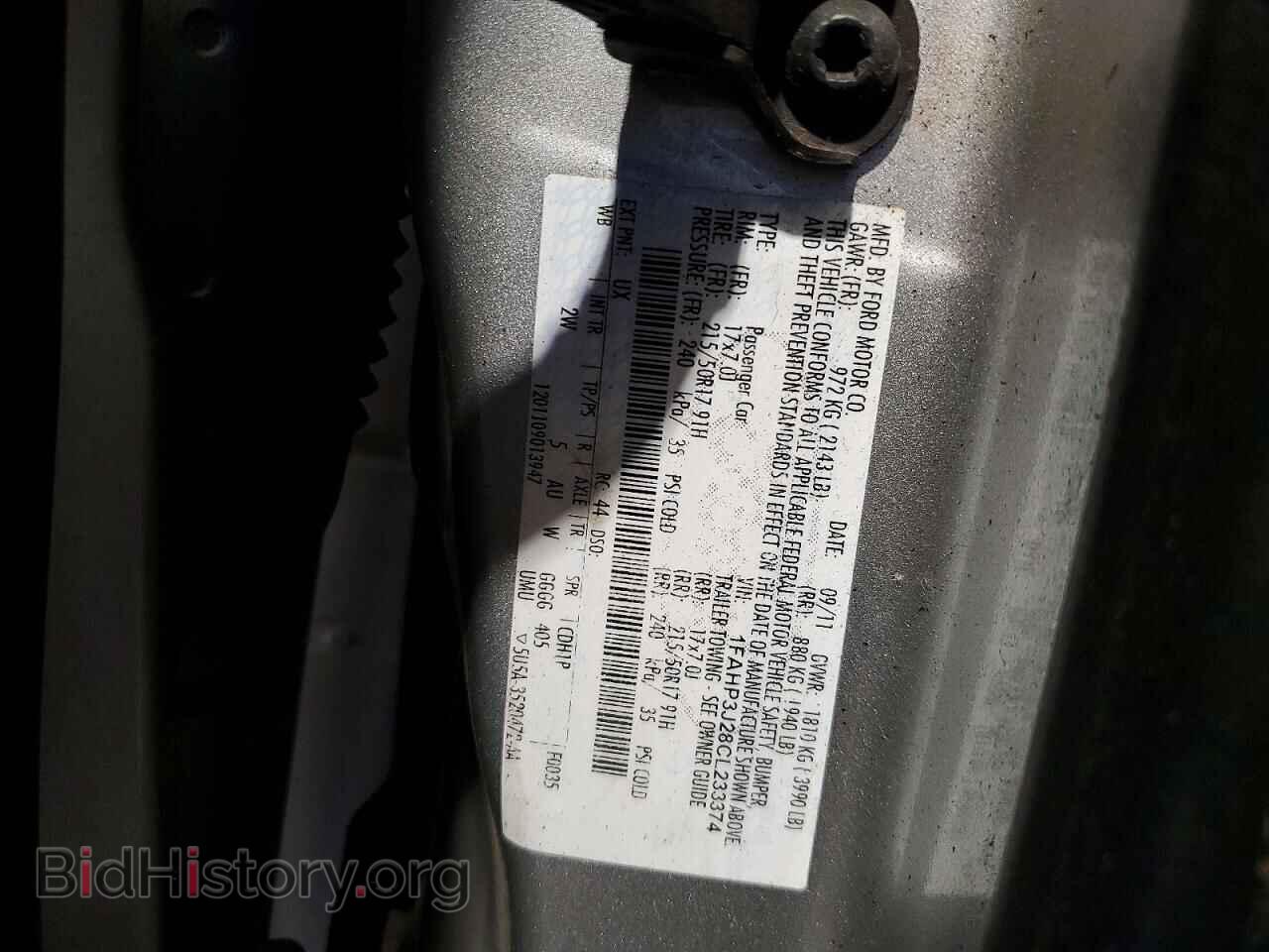 2012 FORD FOCUS - VIN: 1FAHP3J28CL233374 - Фото 13