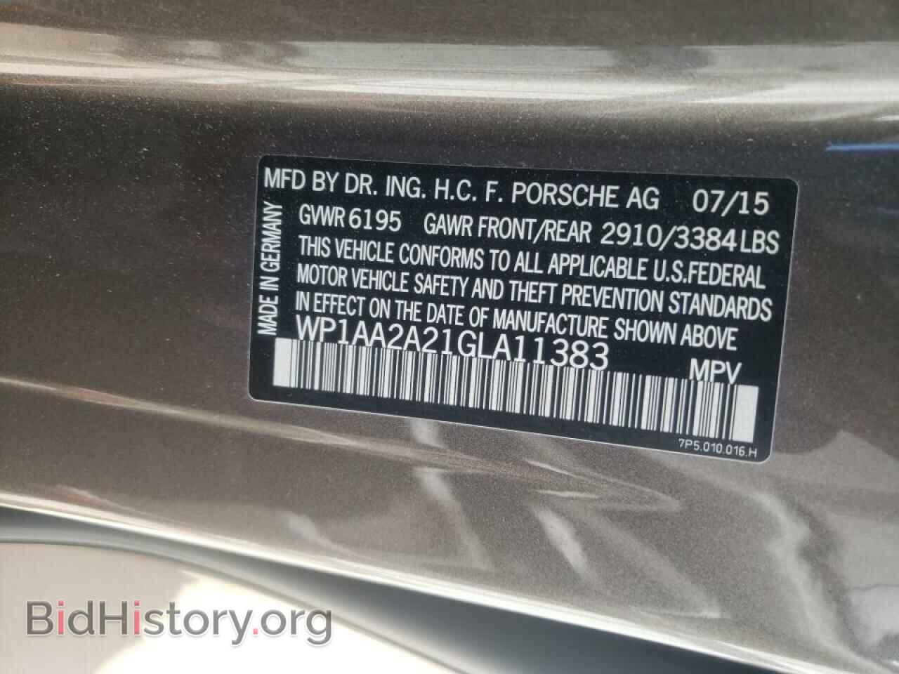 2016 PORSCHE CAYENNE - VIN: WP1AA2A21GLA11383 - Фото 10