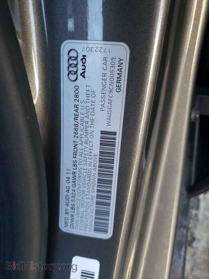 2012 AUDI A7 - VIN: WAUSGAFC9CN005309 - Фото 10