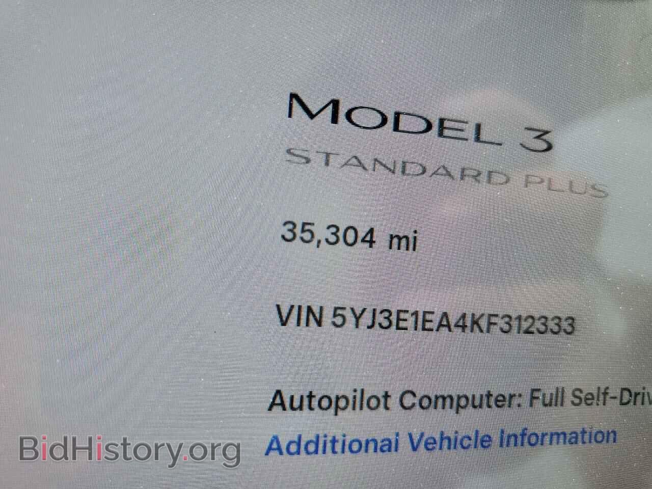2019 TESLA MODEL 3 - VIN: 5YJ3E1EA4KF312333 - Фото 9