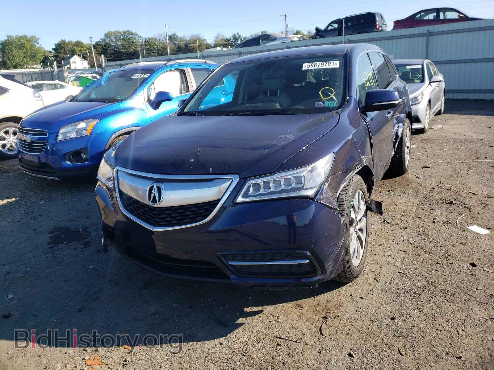 2014 ACURA MDX - VIN: 5FRYD4H40EB025784 - Фото 2