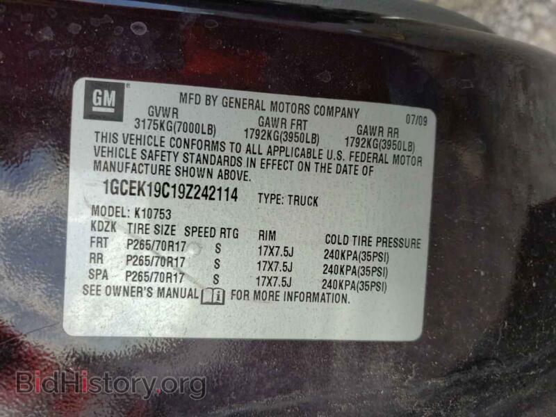 2009 Chevrolet SILVERADO (VIN 1GCEK19C19Z242114) — photo 10 of 10