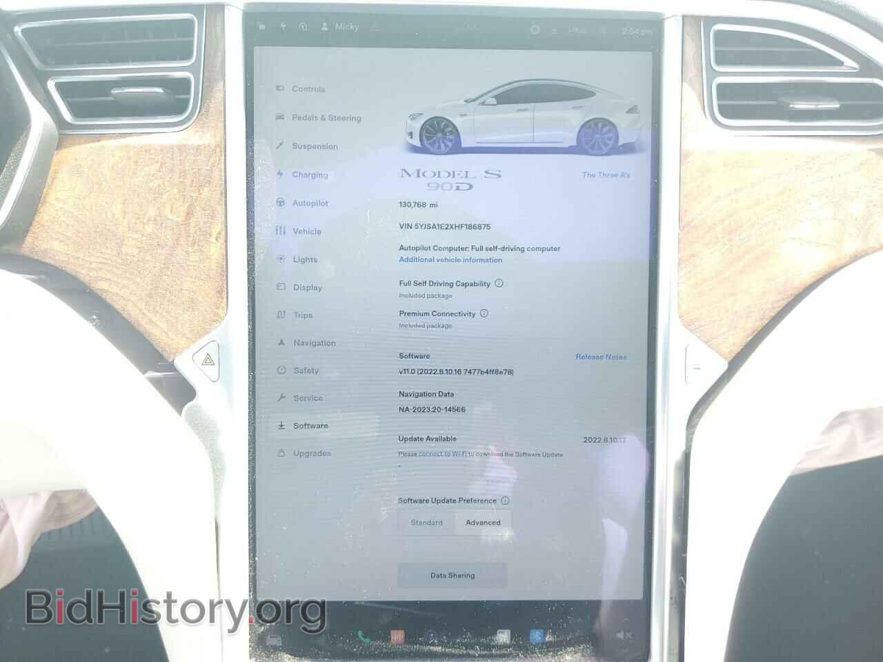 2017 TESLA MODEL S - VIN: 5YJSA1E2XHF186875 - Photo 9