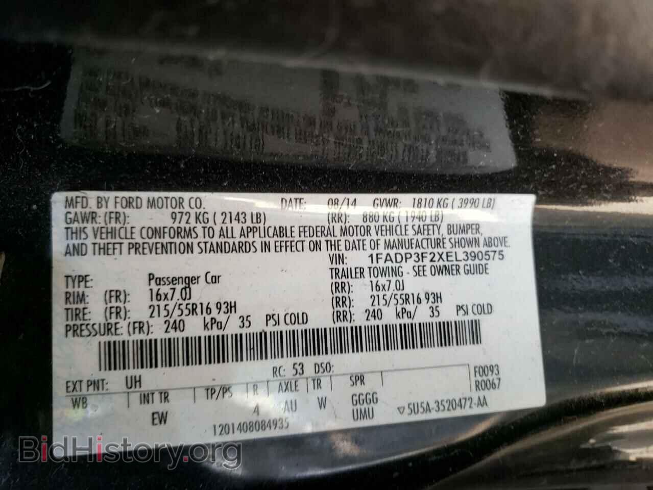 2014 FORD FOCUS - VIN: 1FADP3F2XEL390575 - Фото 10