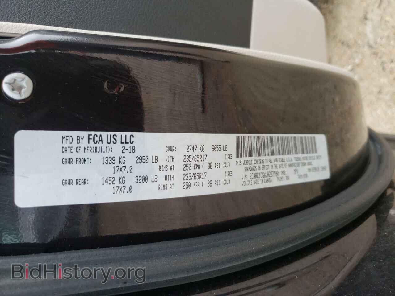 2018 CHRYSLER PACIFICA - VIN: 2C4RC1CGXJR237180 - Photo 10
